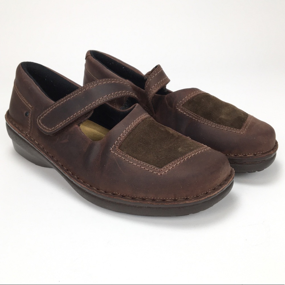 Naot brown leather comfort shoe 8